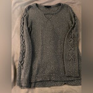Rock & Republic Grey Sweater Ribbon Sleeves